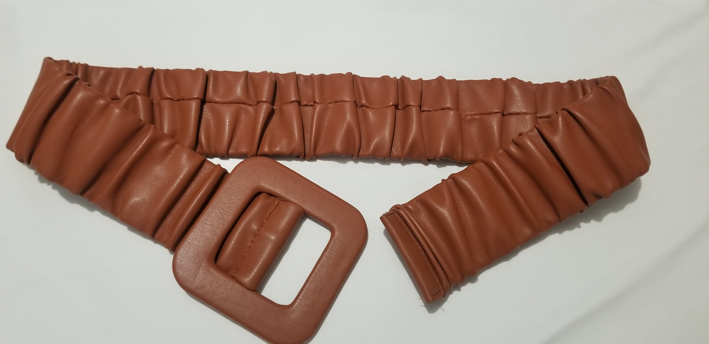 Ceinture Plissé marron