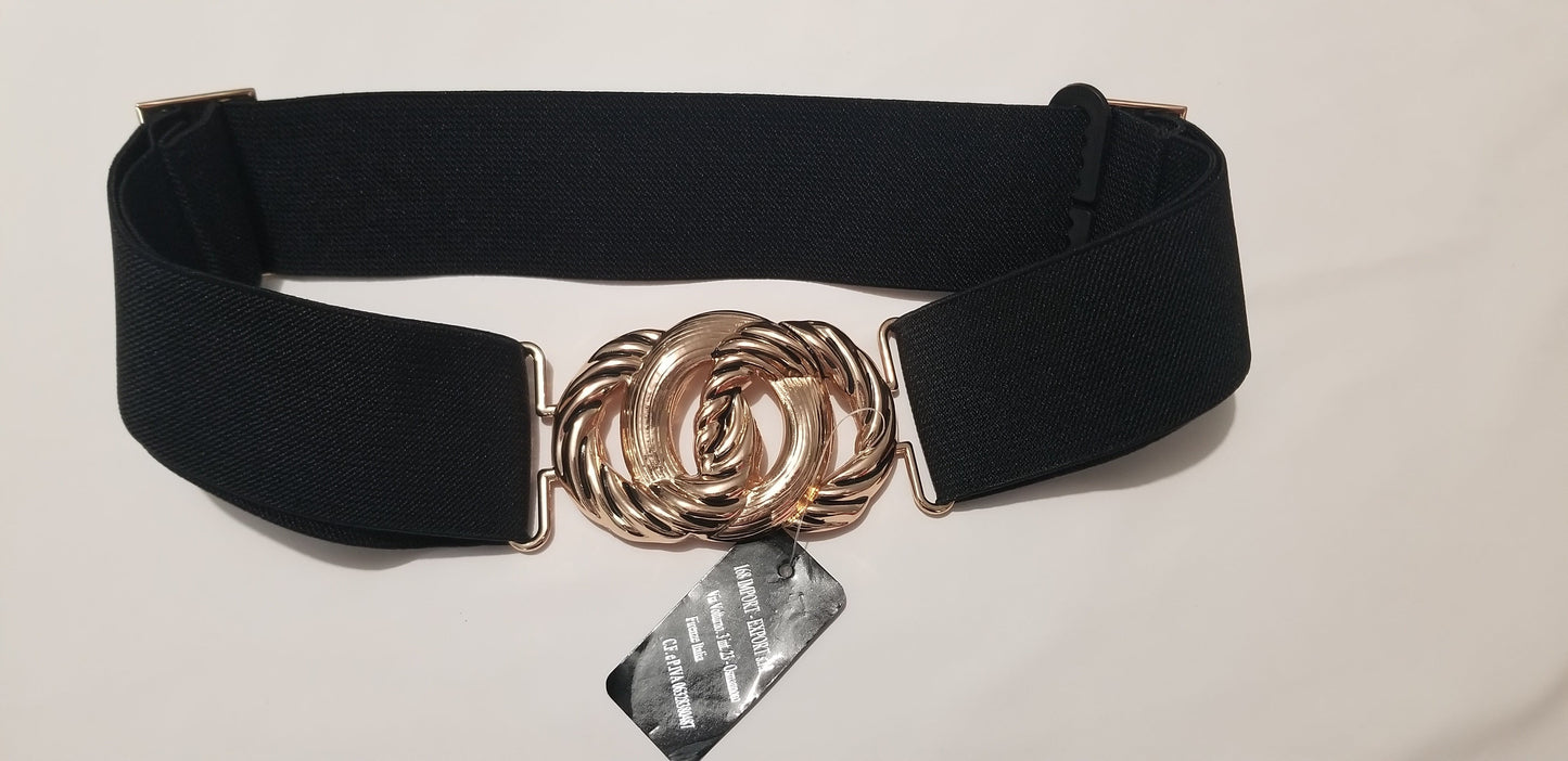 Ceinture élastiqué avec anneau doré