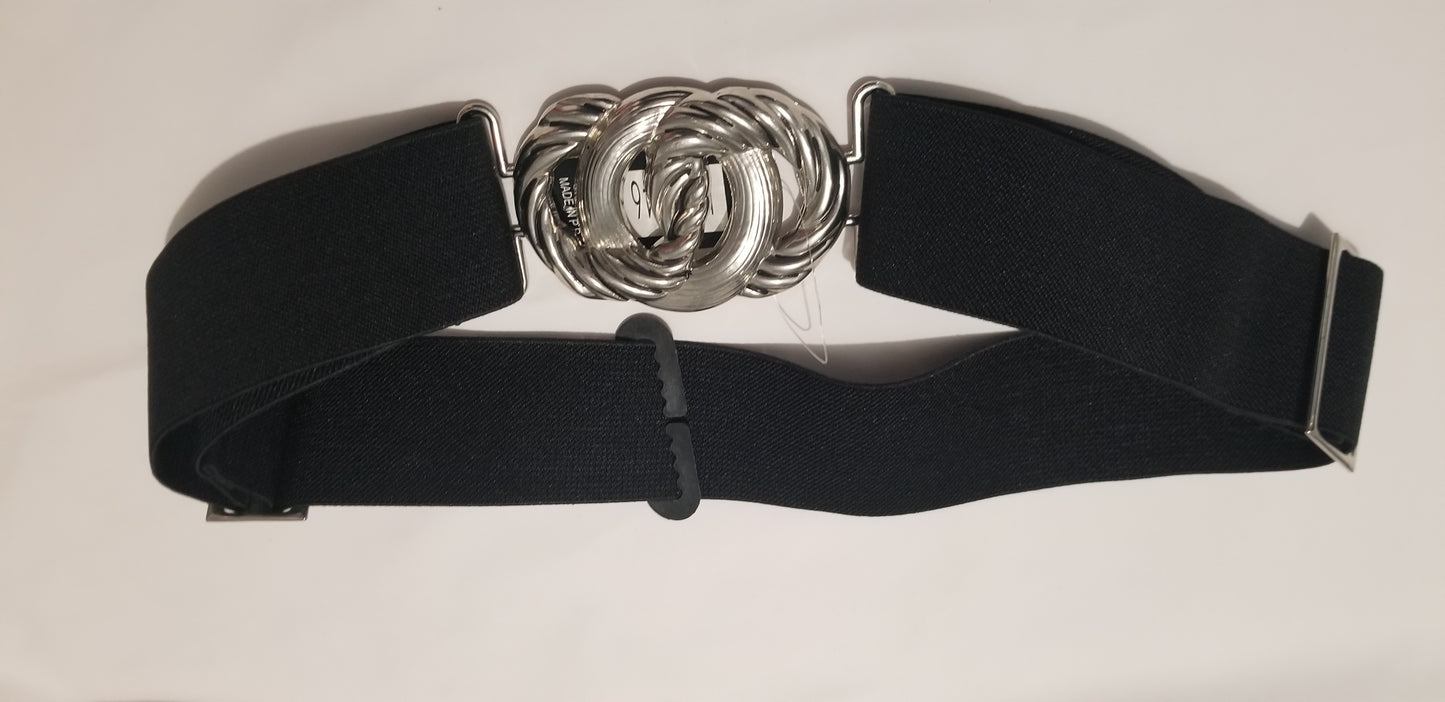 Ceinture élastiqué avec anneau argenté